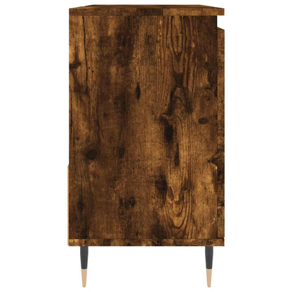 Badrumsskåp Rökfärgad Ek 65x33x60 cm