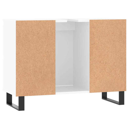 Badrumsskåp Högglans Vit 80x33x60 cm