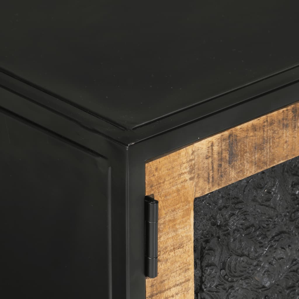 TV-Möbel Trä TV-Bänk 110x30x40 cm massivt mangoträ och järn