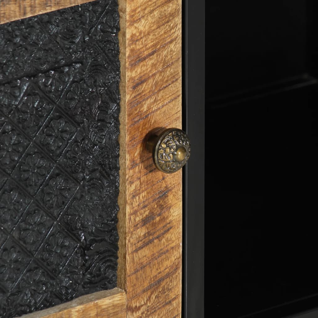 TV-Möbel Trä TV-Bänk 110x30x40 cm massivt mangoträ och järn