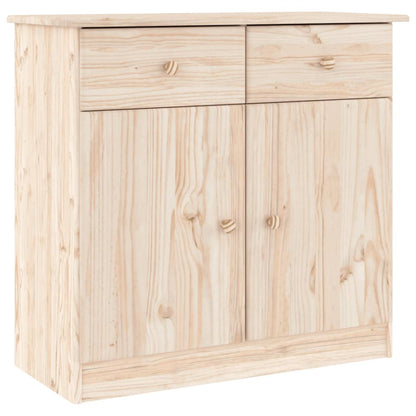Skåp trä 77x35x165 cm massiv furu