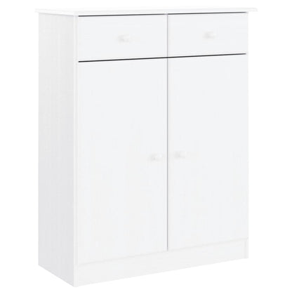 Skåp Vit 77x35x188 cm massiv furu