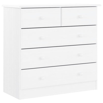 Skåp Vit 77x35x165 cm massiv furu