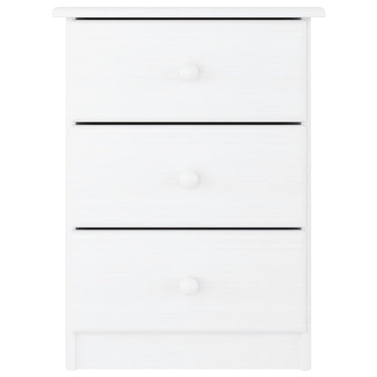 Sängbord Nattduksbord Vit ALTA 41x35x55,5 cm massiv furu
