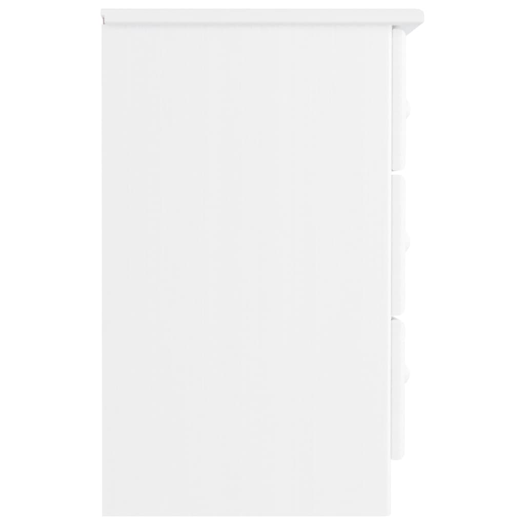 Sängbord Nattduksbord Vit ALTA 41x35x55,5 cm massiv furu