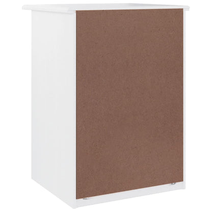 Sängbord Nattduksbord Vit ALTA 41x35x55,5 cm massiv furu