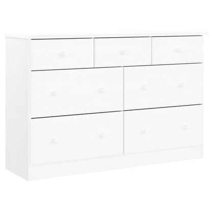 Byrå Vit ALTA 112x35x73 cm massiv furu