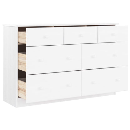 Byrå Vit ALTA 112x35x73 cm massiv furu