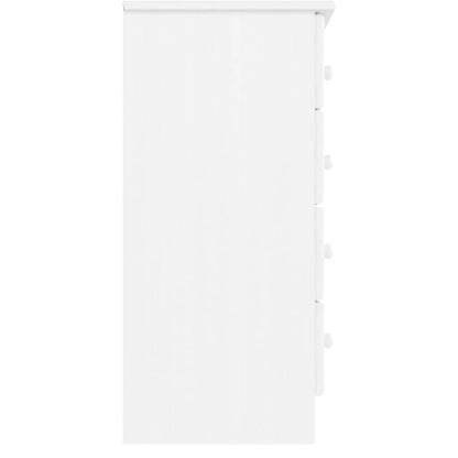 Byrå Vit "ALTA" 77x35x73 cm massiv furu