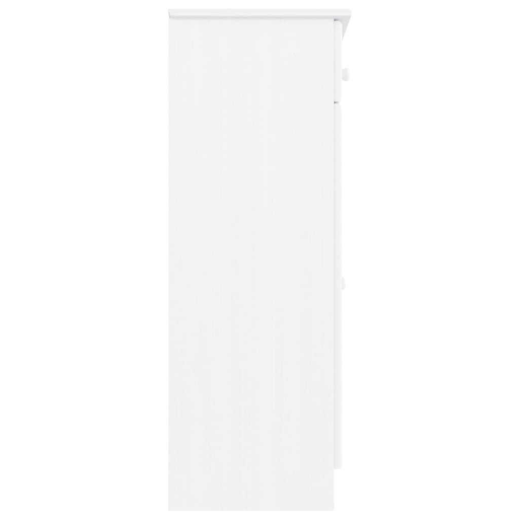 Skoställ Vit Skoskåp ALTA 77x35x96 cm massiv furu