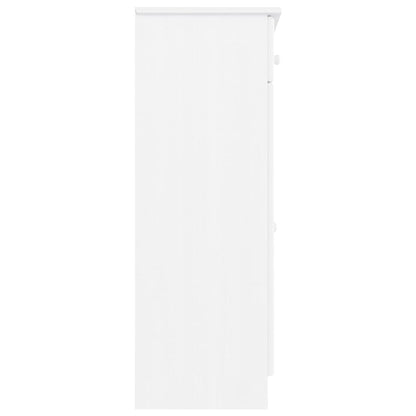 Skoställ Vit Skoskåp ALTA 77x35x96 cm massiv furu