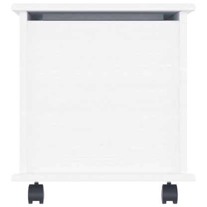 Förvaringskista på hjul Vit ALTA 73x39,5x43 cm massiv furu