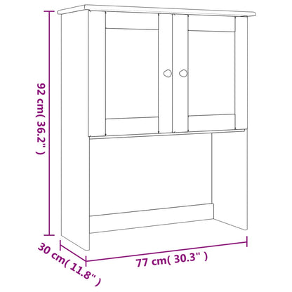 Skåp Trä Överdel 77x30x92 cm massiv furu