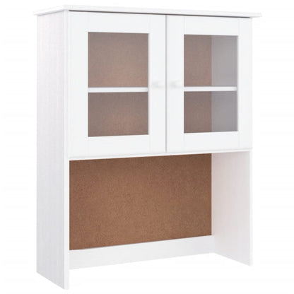 Skåp Vit Överdel 77x30x92 cm massiv furu