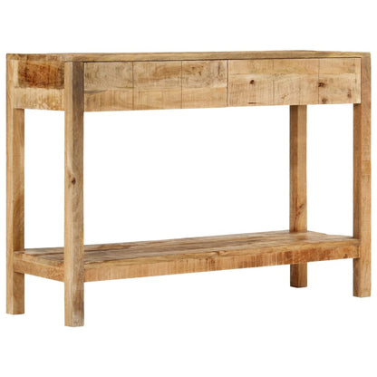 Avlastningsbord med 2 lådor 110x35x75 cm massivt mangoträ