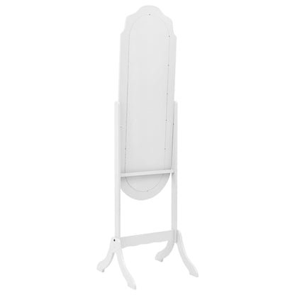 Väggspegel Vit 45,5x47,5x160 cm konstruerad trä