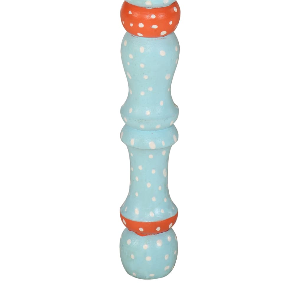 Soffbord Trä blå handmålat massivt mangoträ