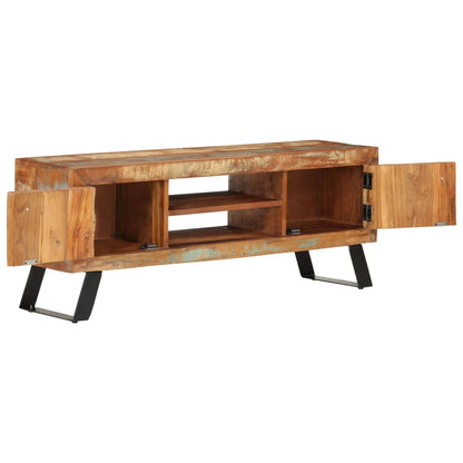 Tv-bänk 112x30x45 cm massivt återvunnet trä