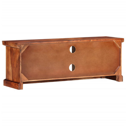 TV-Möbel Trä TV-Bänk med dörrar 112x30x40 cm massivt akaciaträ