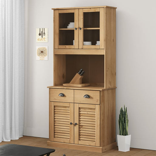 Skåp Trä VIGO 78x40x175 cm massiv furu