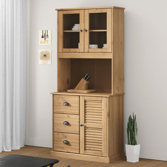 Skåp Trä VIGO 78x40x175 cm massiv furu