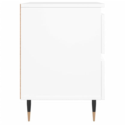 Sängbord 2 st vit 40x35x50 cm konstruerat trä