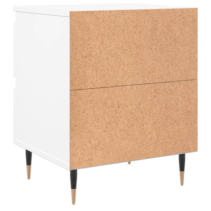 Sängbord 2 st vit 40x35x50 cm konstruerat trä