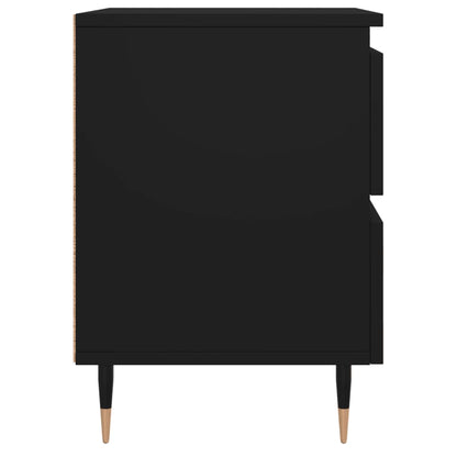 Sängbord 2 st svart 40x35x50 cm konstruerat trä