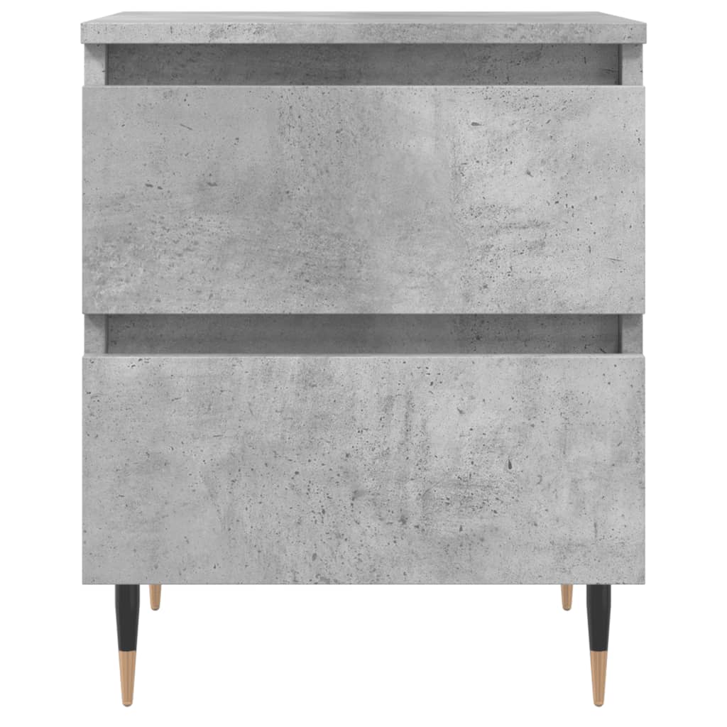 Sängbord 2 st betonggrå 40x35x50 cm konstruerat trä