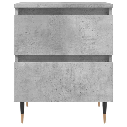 Sängbord 2 st betonggrå 40x35x50 cm konstruerat trä