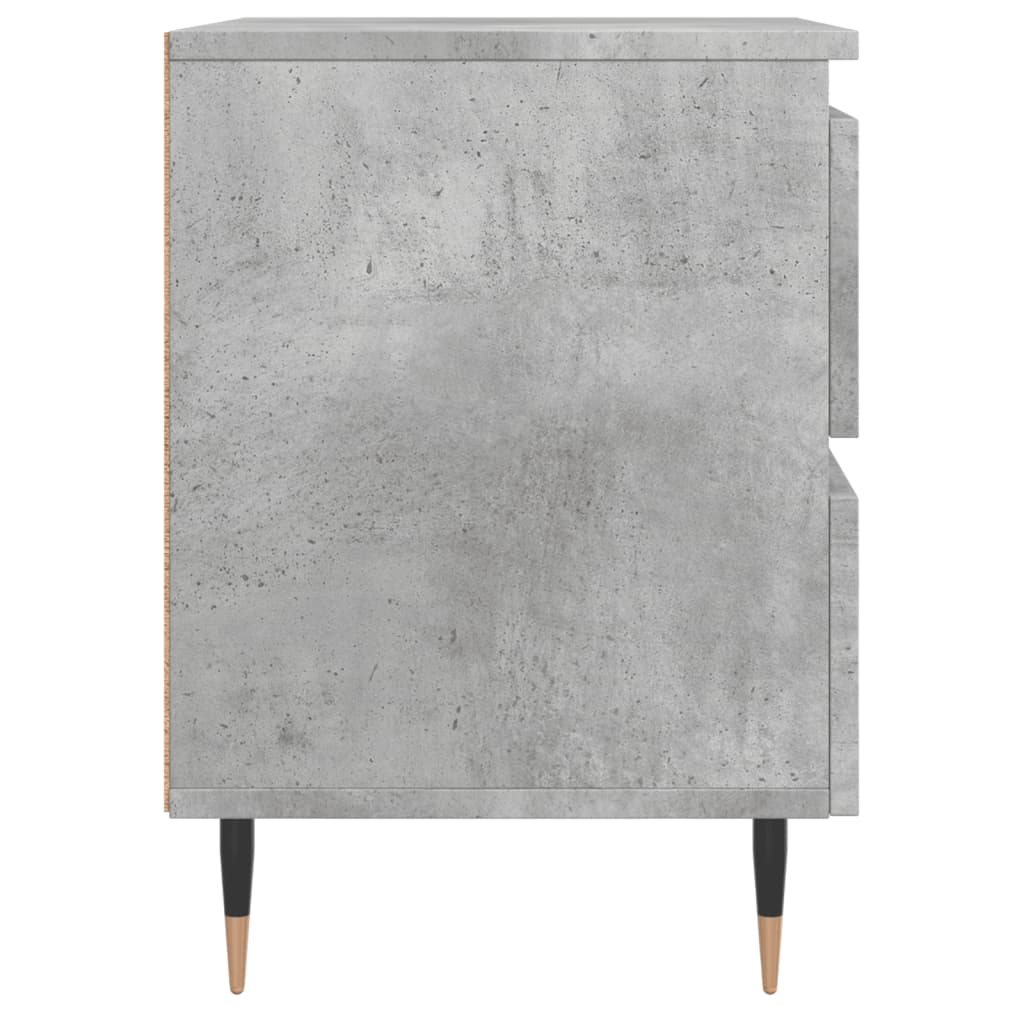 Sängbord 2 st betonggrå 40x35x50 cm konstruerat trä