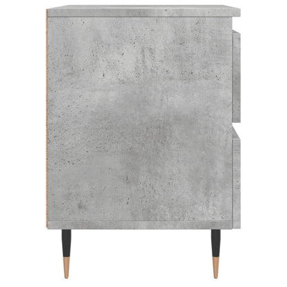 Sängbord 2 st betonggrå 40x35x50 cm konstruerat trä