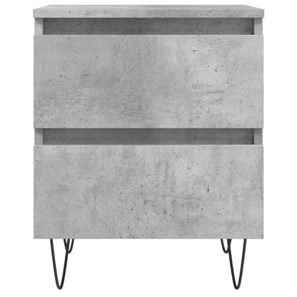 Sängbord 2 st betonggrå 40x35x50 cm konstruerat trä