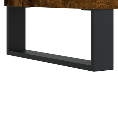 Sängbord 2 st rökfärgad ek 40x35x50 cm konstruerat trä