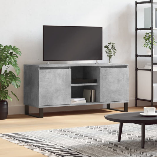 Tv-bänk betonggrå 104x35x50 cm konstruerat trä