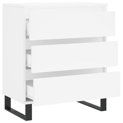 Byrå vit 60x35x70 cm konstruerat trä