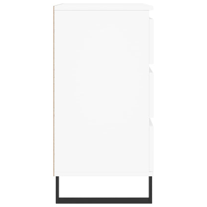 Byrå vit 60x35x70 cm konstruerat trä
