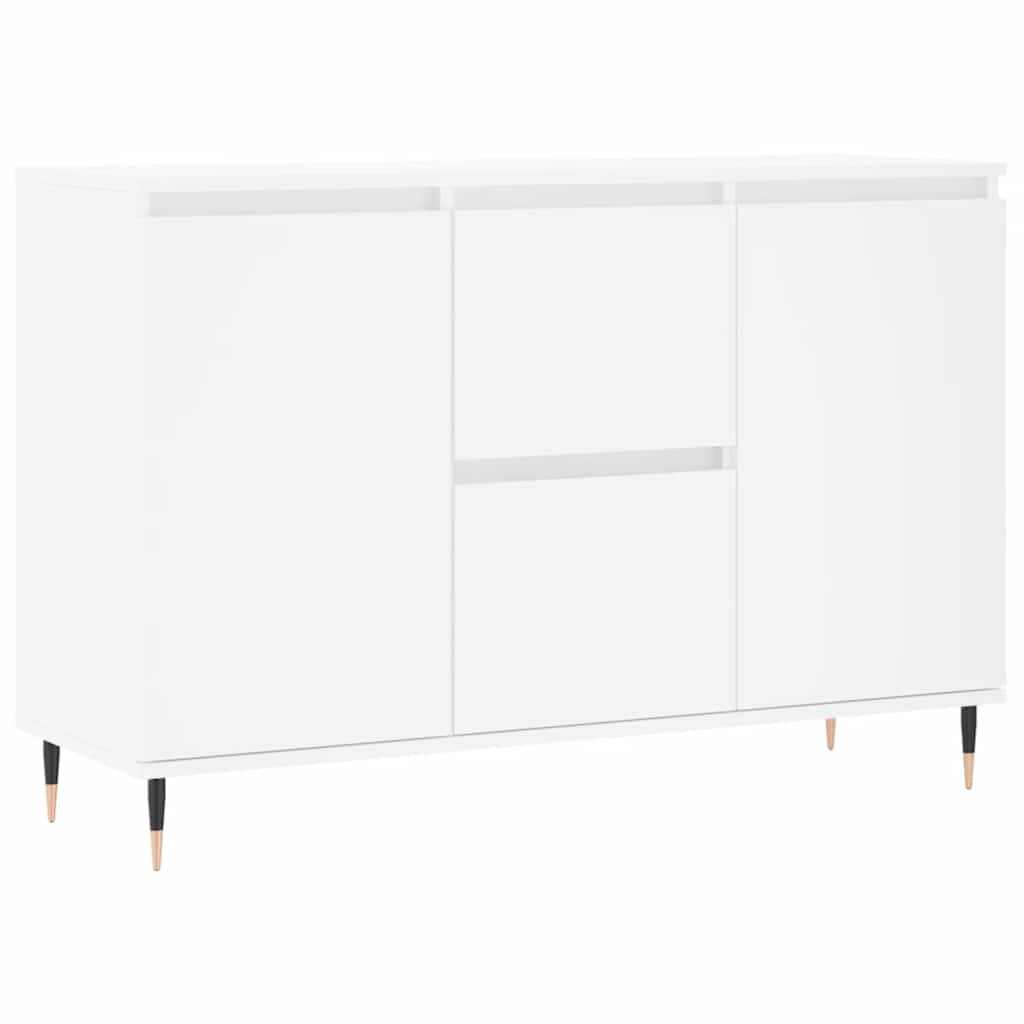 Skänk vit 101,5x35x70 cm konstruerat trä
