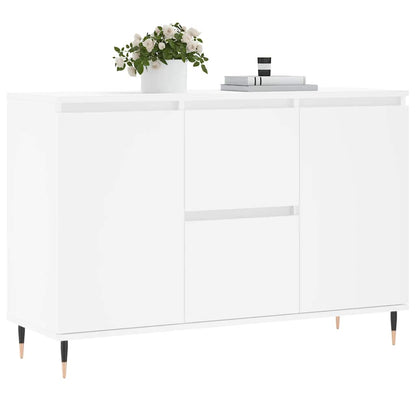 Skänk vit 101,5x35x70 cm konstruerat trä