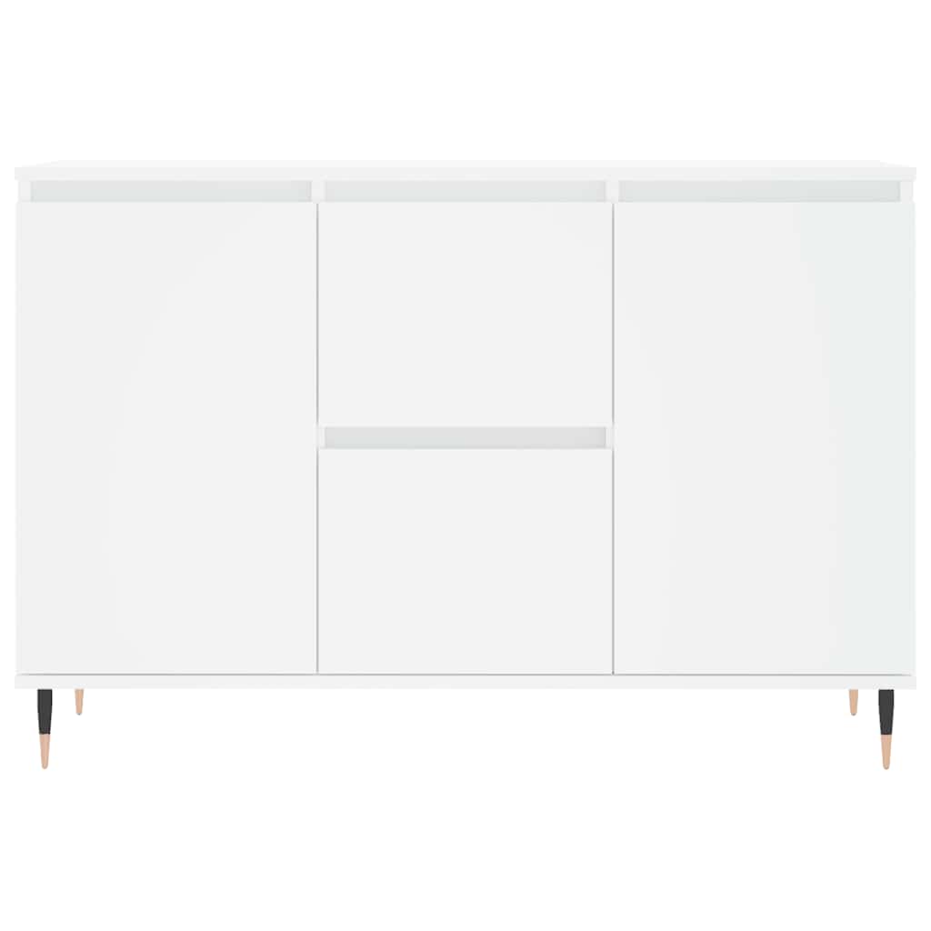 Skänk vit 101,5x35x70 cm konstruerat trä