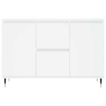 Skänk vit 101,5x35x70 cm konstruerat trä