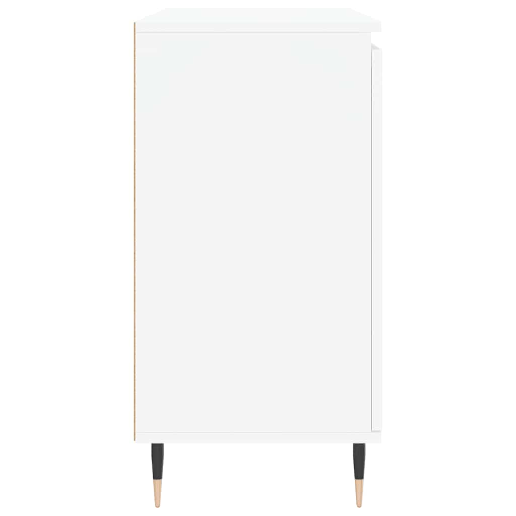 Skänk vit 101,5x35x70 cm konstruerat trä