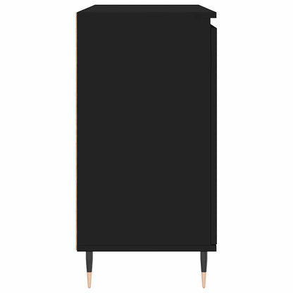 Skänk svart 101,5x35x70 cm konstruerat trä