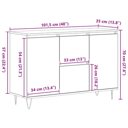 Skänk Vit 101,5x35x70 cm