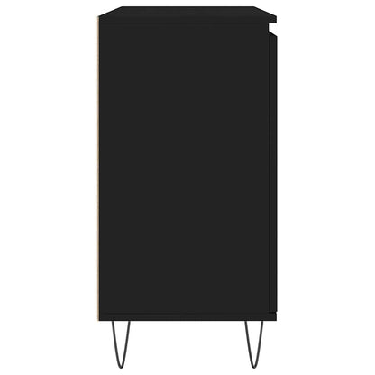 Skänk svart 101,5x35x70 cm konstruerat trä