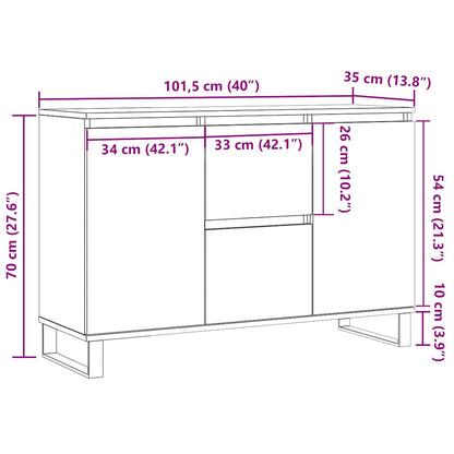 Skänk Vit 101,5x35x70 cm