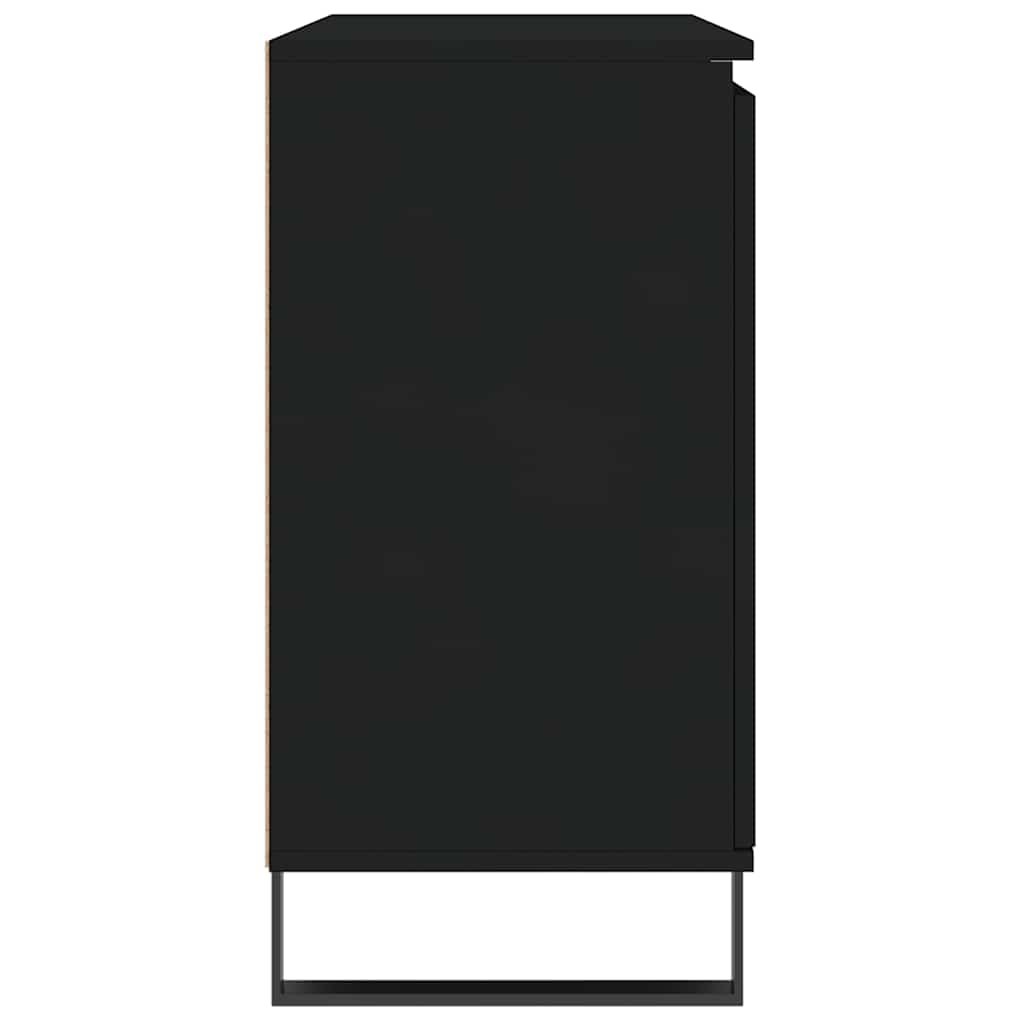 Skänk svart 101,5x35x70 cm konstruerat trä