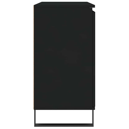 Skänk svart 101,5x35x70 cm konstruerat trä