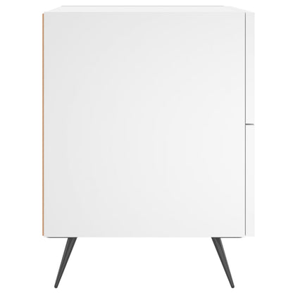 Sängbord 2 st vit 40x35x47,5 cm konstruerat trä
