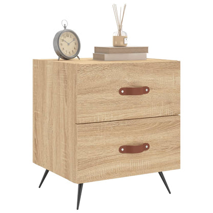 Sängbord 2 st sonoma-ek 40x35x47,5 cm konstruerat trä